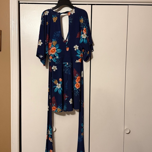 Express Blue Floral Dress - Picture 5 of 5